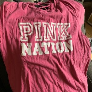 Pink nation tee